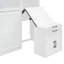 Lit escamotable mural simple avec placard, tiroirs et bureau - blanc