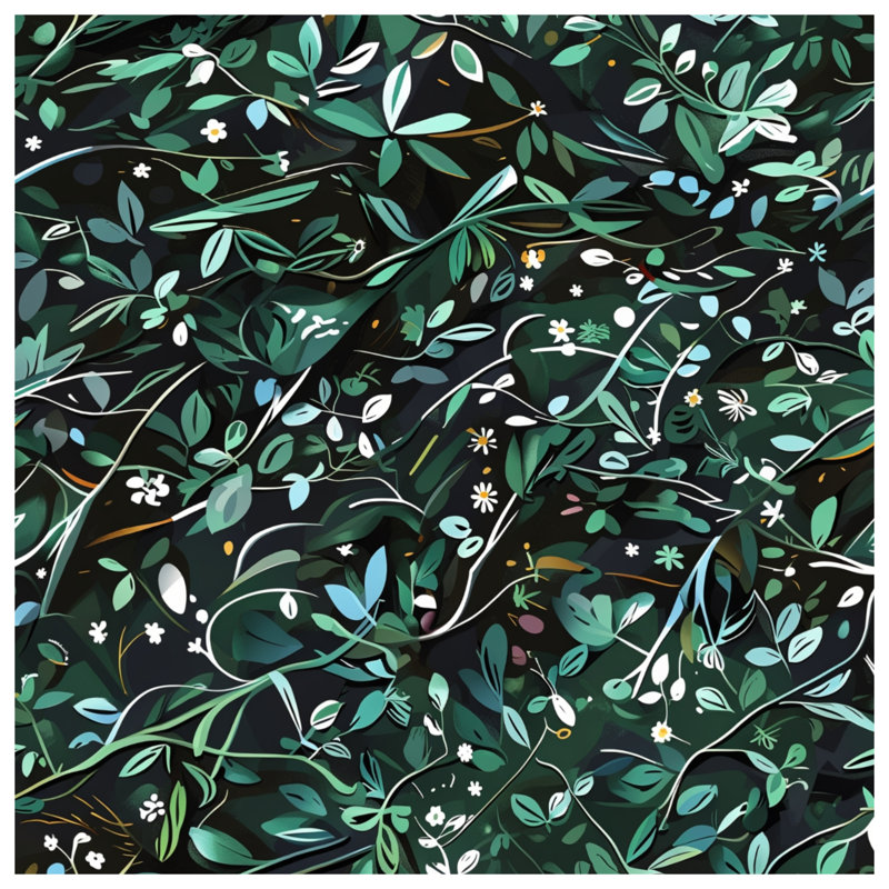Leafy Botanical Pattern Duvet Covers, Twin