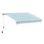 Auvent rétractable 12 pi x 10 pi. Et eau -, manivelle manuelle, cadre en aluminium pour patio, terrasse, cour. Auvent de terrasse. Pare-soleil avec tissu aquatique, confort de patio.