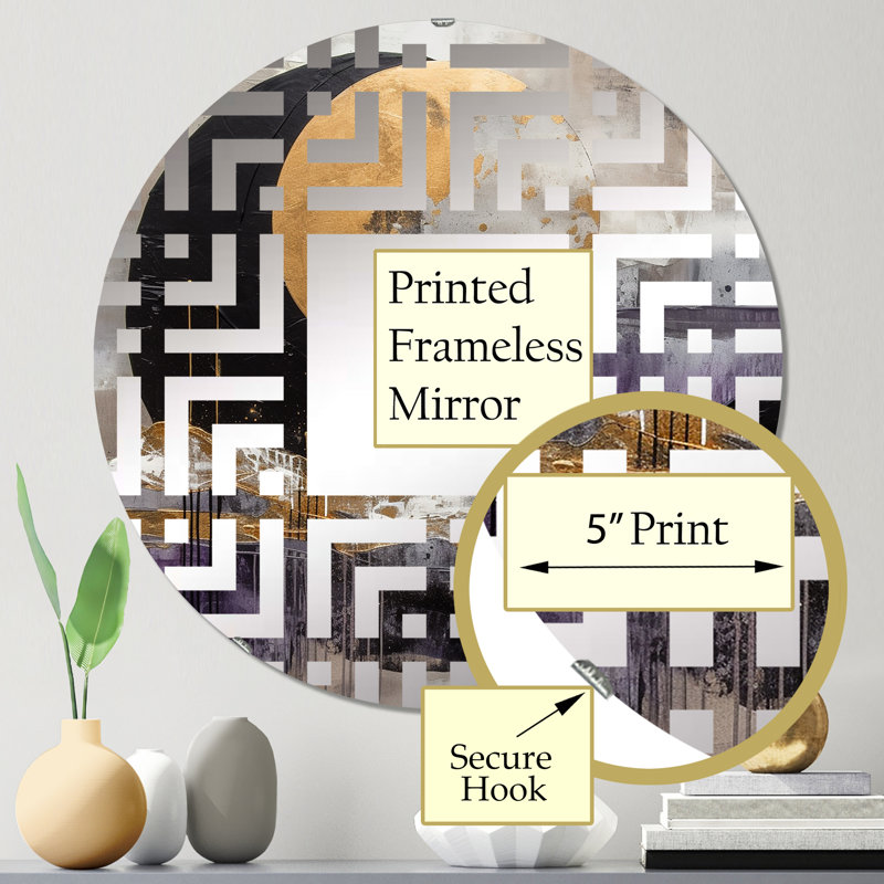 Nantale - Miroir mural carré, 31,4 po x 31,4 po
