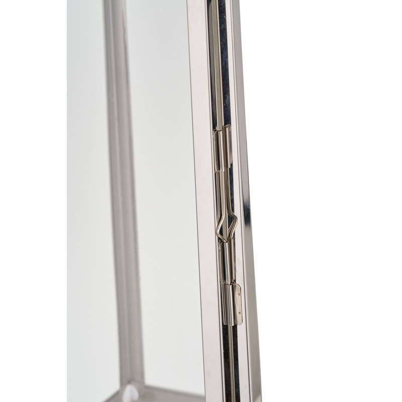 Metal Lantern, 48cm H x 22cm W x 48cm D, Silver