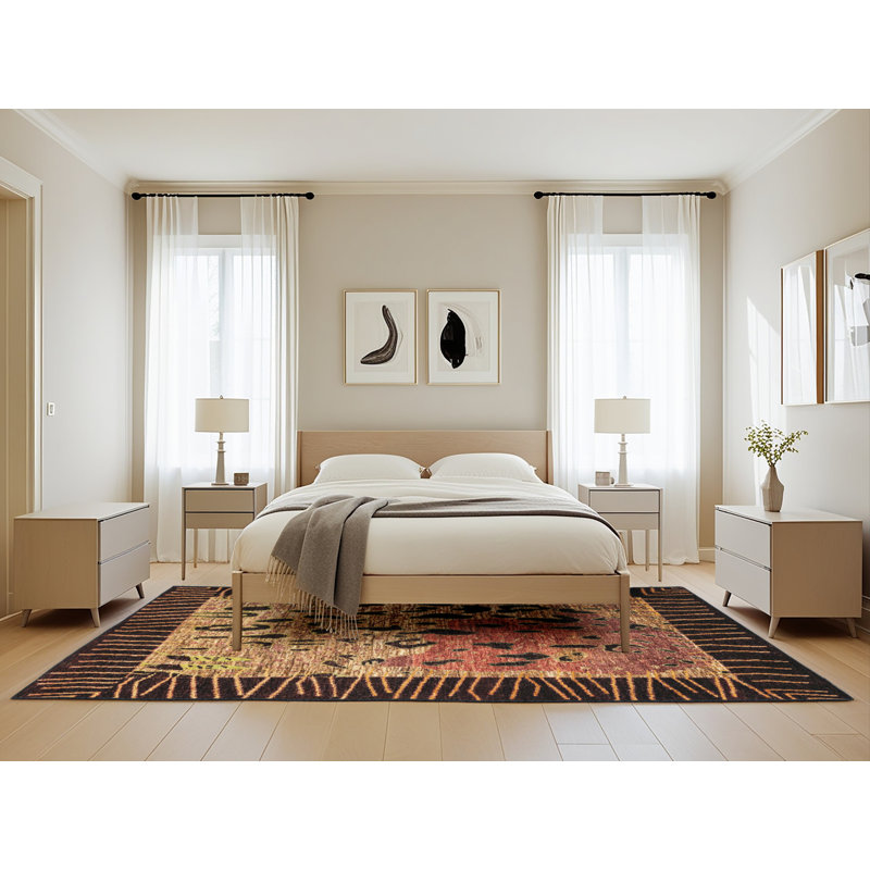 Abstract Indoor Rug, Rectangle 5' x 8'