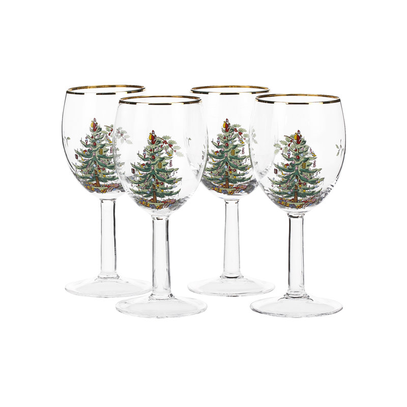 Spode, Christmas Tree - Wine Glasses