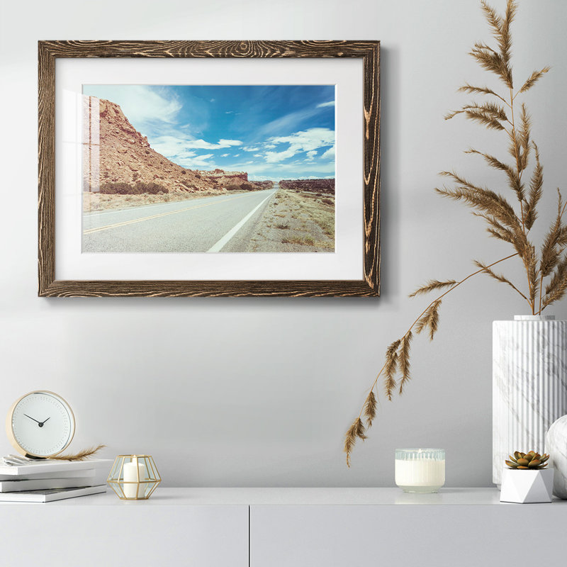 " New Mexico Drive II ", Walnut, 22" H x 32" W x 1.5" D
