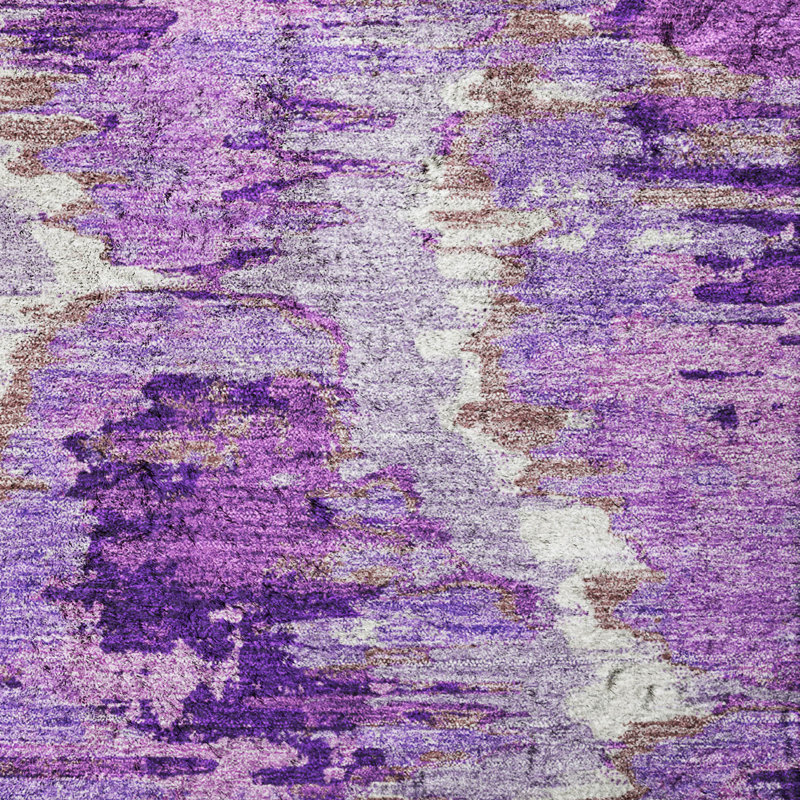 Tapis Dream Shag ADS766 de qualité supérieure, lavable à la machine, motif diamant., Lavender, 8' x 10'