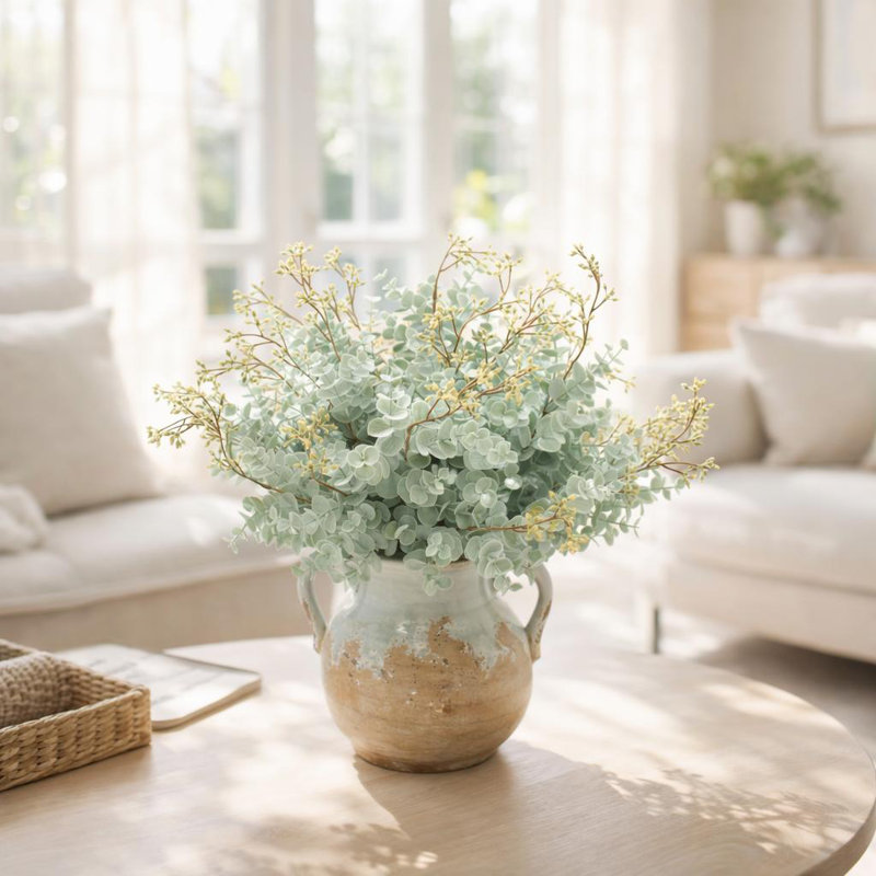 Eucalyptus Arranged in Decorative Ceramic Vase