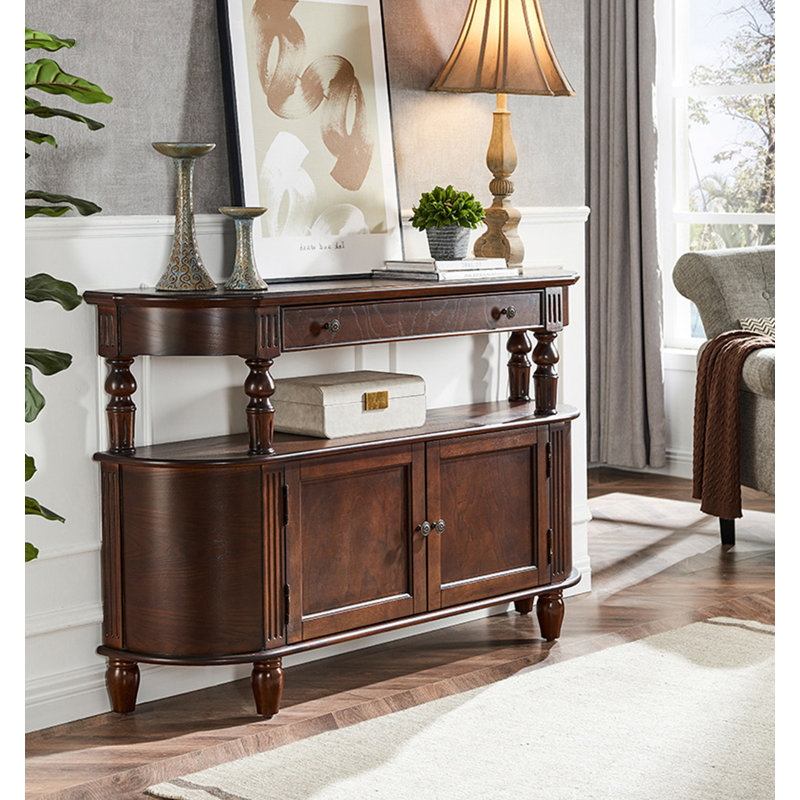 Console rétro avec tiroir et armoire de rangement Vintage, H 35,43 po x l 55,12 po x P 13,78 po