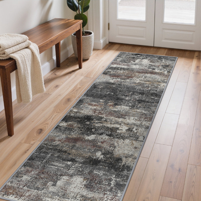 Tapis noir Pavelina, Tapis de couloir 2 pi x 5 pi, Black