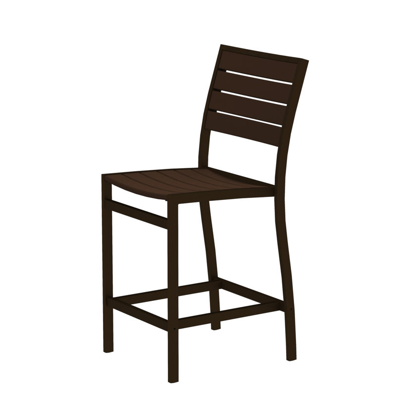 Chaise d'appoint de bureau POLYWOOD, Acajou, Bronze texturé