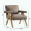 Fauteuil moderne en similicuir Nessi - espresso-417801350