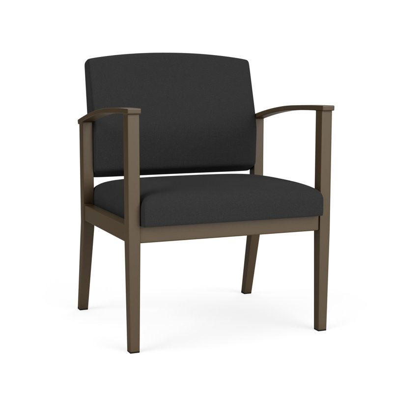 Chaise d'invité en acier Amherst, Bronze, Tissu graphite Open House