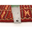 Tapis décoratif en laine rouge/jaune noué à la main new age kashkoli de conception unique 3 pi 5 po x 5 pi