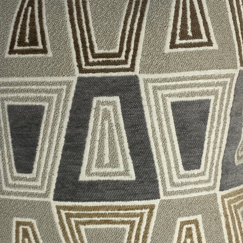 Oreiller carré en mélange de duvet géométrique, 20 po X 20 po