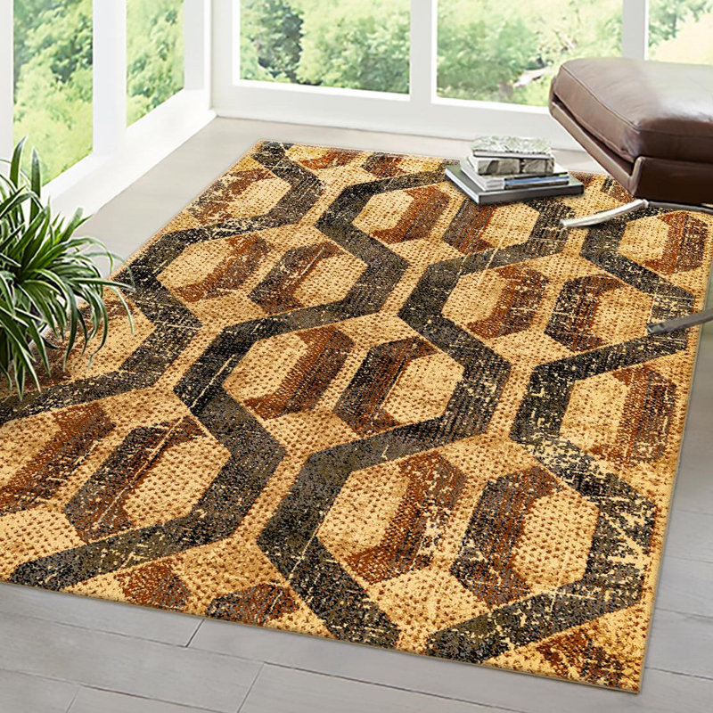 Brennin Geometric Indoor Rug, Rectangle 5'3" x 8'