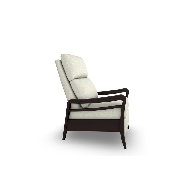 Modern High Leg Recliner, Ivory-23693, Espresso