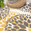 Tapis à motif floral jaune / gris foncé / ivoire-265776707
