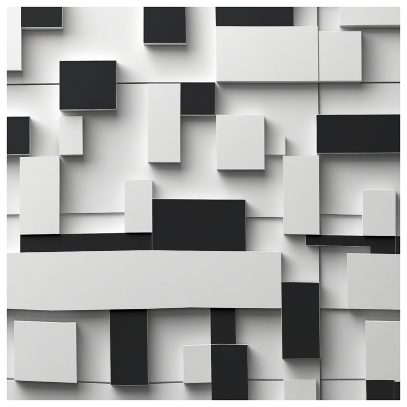 Housses de couette rectangulaires noires et blanches, Twin