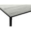 Table basse rectangulaire en stratifié gris, L 40 po, pieds en métal noir, décoration de salon rectangulaire L 40 po