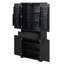 Armoire de salle de bain avec portes et tiroir - Tablette réglable noire-1458117482