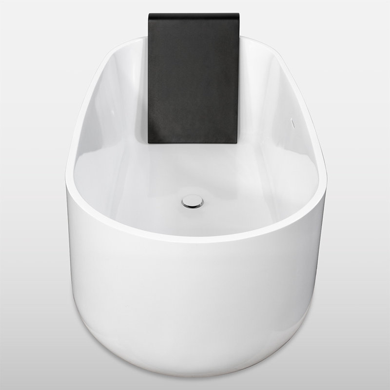 Ottavo 61.62'' L Freestanding Soaking Bathtub, Gloss White