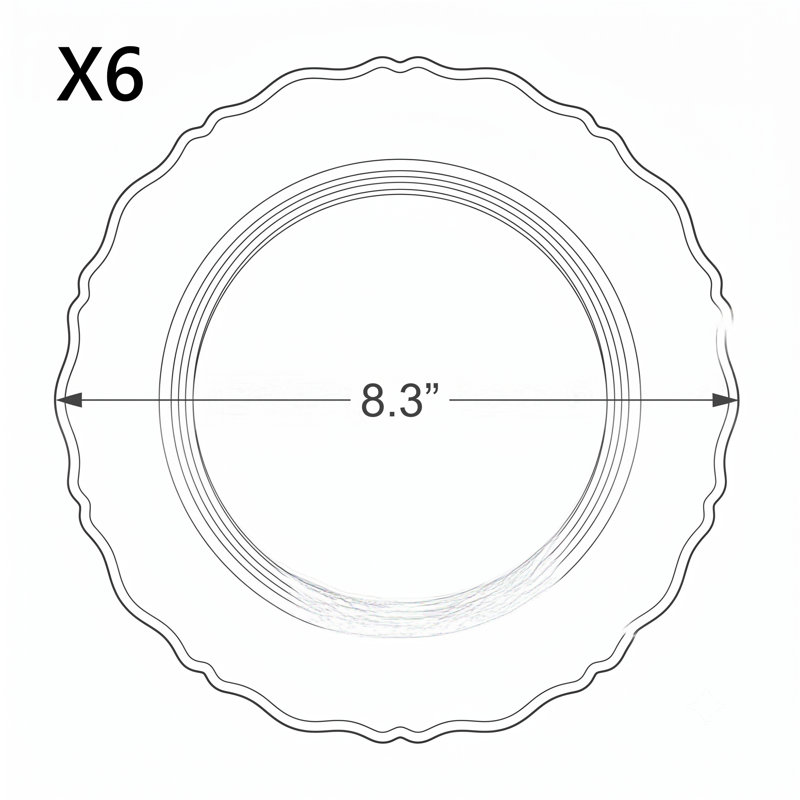Ensemble d'assiettes à dessert en verre
