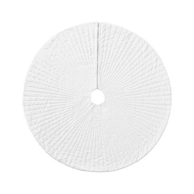 Vertical Quilted Cotton Christmas Tree Skirt-54" Diameter