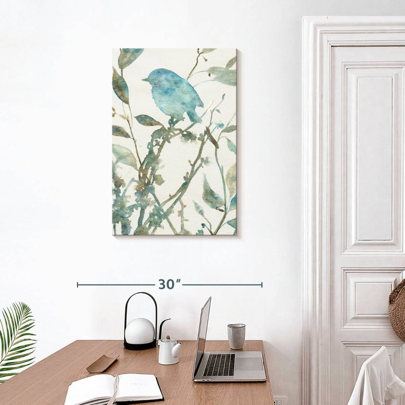 Brampt Teal Bluebird Silhouette II, 30" H x 20" W
