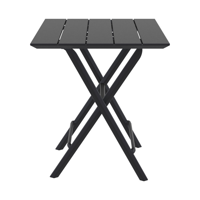 Helen Square Folding Bistro Table, Black