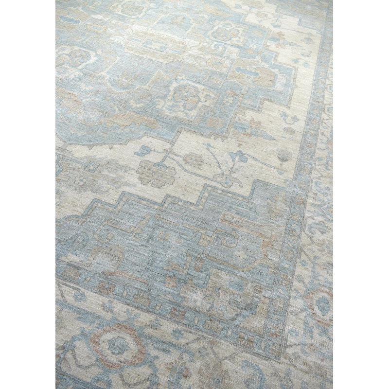 One-of-a-Kind 10'2" x 13'10" New Age Area Rug in Blue/Beige