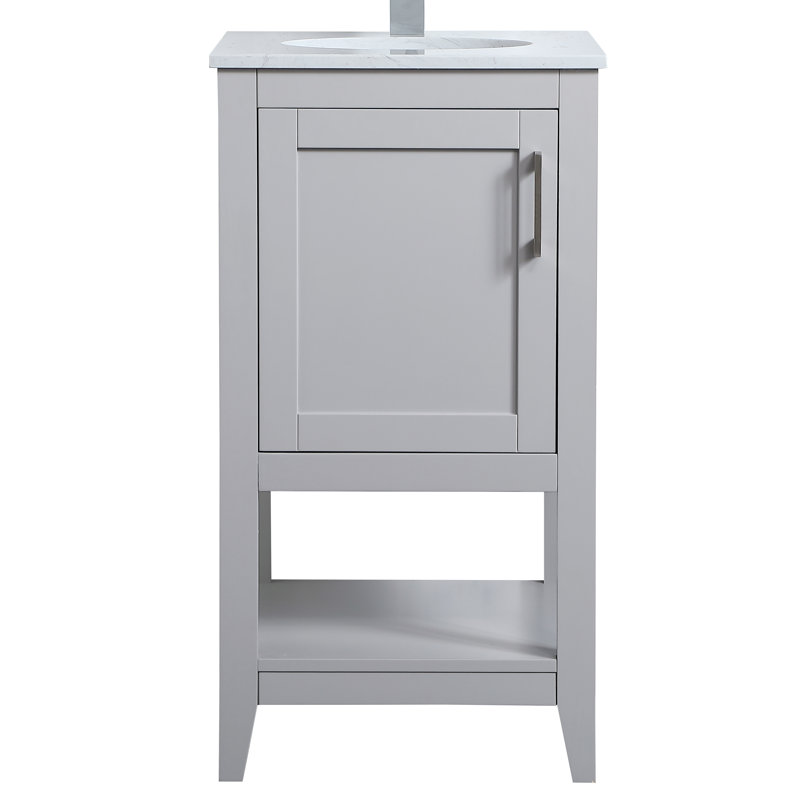 Ensemble de meuble-lavabo simple 18 po Scottsbluff, Gris