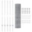 Fence with Post Segment Outdoor Barrier Garden Terrace Divider Boundary-1607264426-1607264420