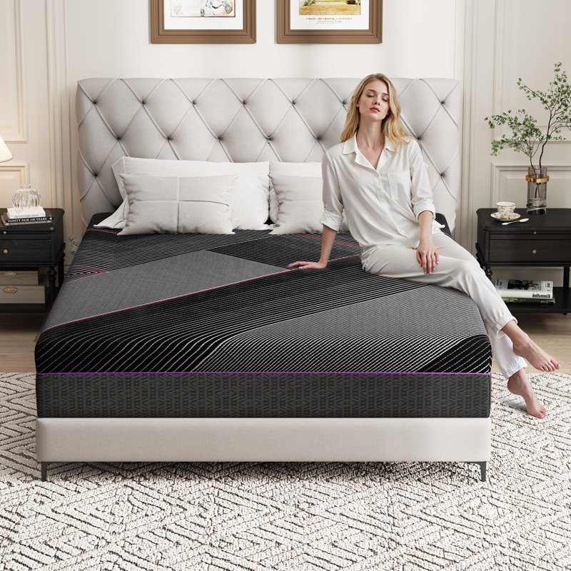 Matelas en mousse viscoélastique 12 "avec technologie de refroidissement, Lit double