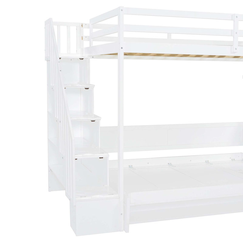 Lit escamotable avec élévateur hydraulique et bureau, Blanc