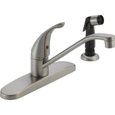Core Single-Handle Kitchen Sink Faucet with Side Sprayer, 3-Hole Kitchen Faucet