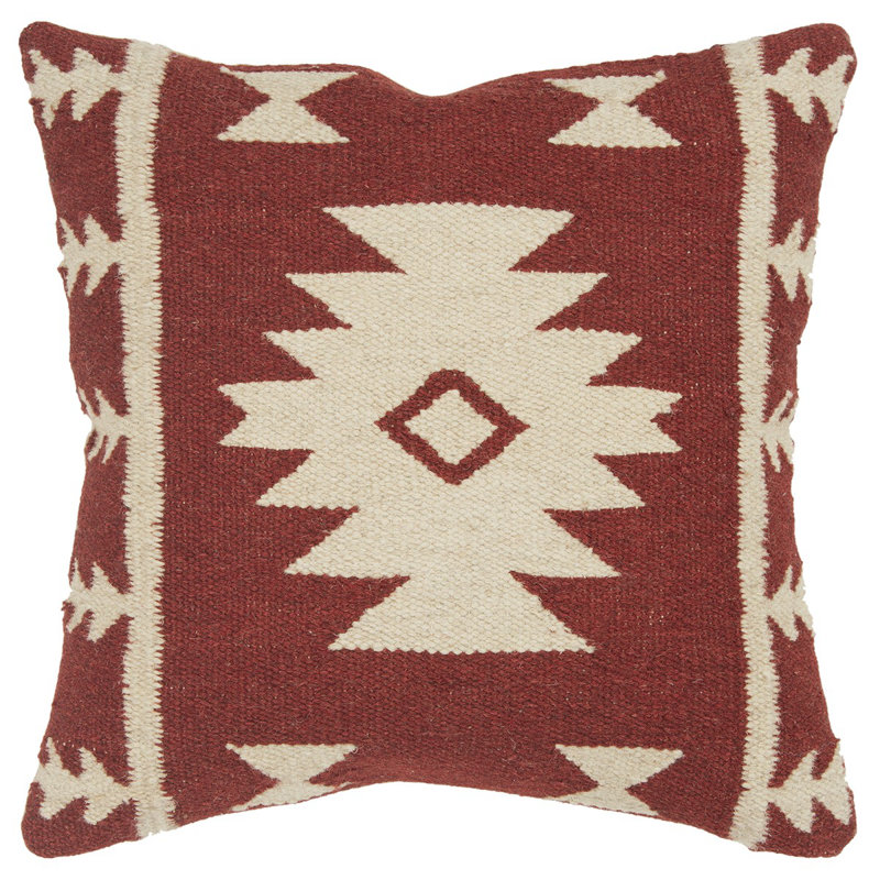 Coussin décoratif, Rouge / ivoire