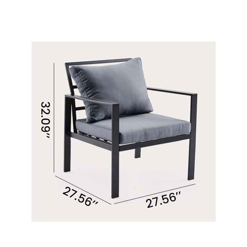 Outdoor Lounge Chair, Dark Grey