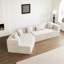 127,5 po sans assemblage, siège profond - forme géométrique de style moderne en mousse haute respirante beige 127,5 po avec siège, tissu de soutien à haute densité peu encombrant-1870987033