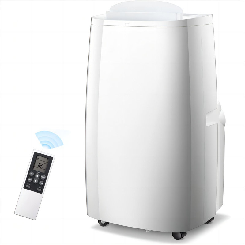 COWSAR 14,000 BTU Portable Air Conditioner with Remote Control, Portable AC Unit for Room Up to 700 Sq.Ft, 3-in-1 Air Conditioner with Digital Display,24Hrs Timer,Installation Kit for Home, White
