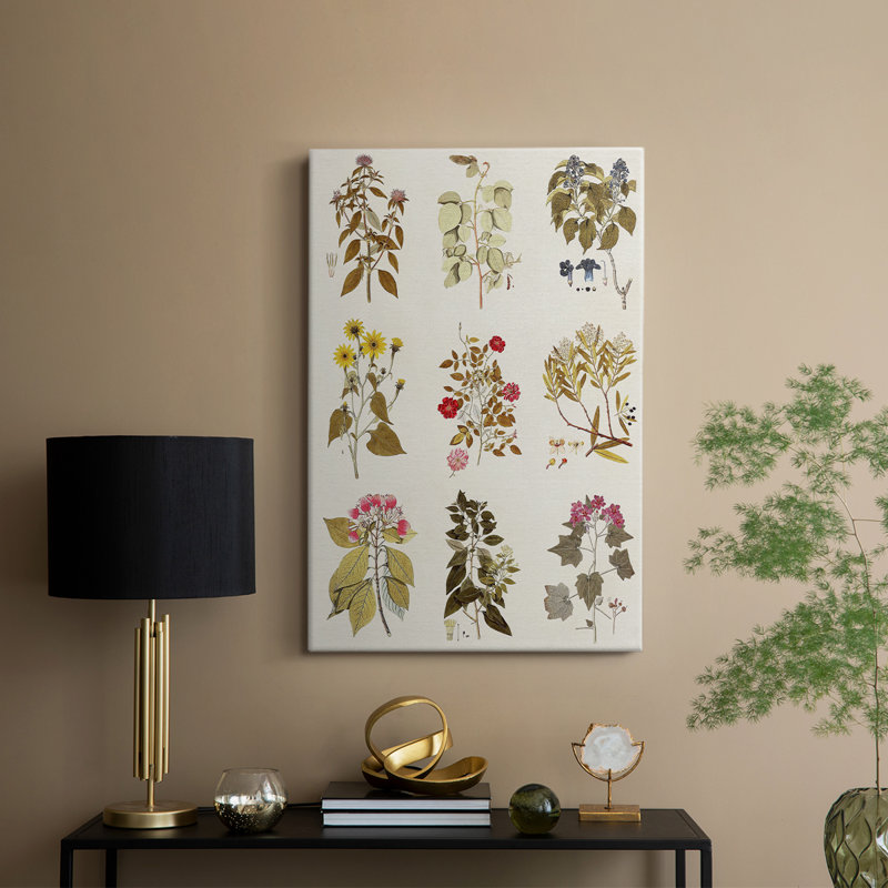 Antique Floral Grid I - Gallery Cavas, H 27 po x l 18 po