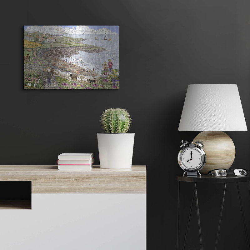  «Cornish Beach» par Gale Pitt, art mural en métal, 24 po x 16 po, H 16 po x l 24 po