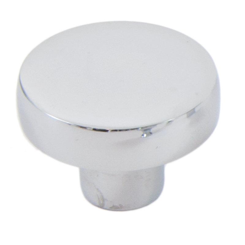 Poignée champignon de diamètre 1 1/8 po Modern, H 1,38 po x l 1,38 po x P 1 po, Chrome