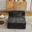 Compresseur monoplace noir, convertible en lit, cadre de forme fixe, chenille haute performance, sans assemblage pour les utilisateurs exigeants, modulaire désossé, boulochage durable-116723670