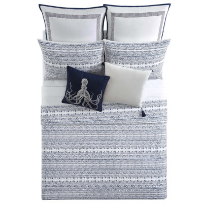 Reef Coastal Cotton Geometric Shapes Quilt