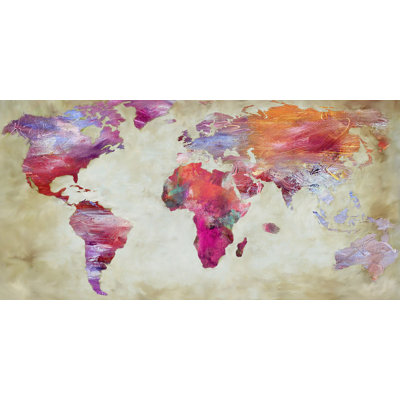 World In Colour by Joannoo - Wrapped Canvas Print