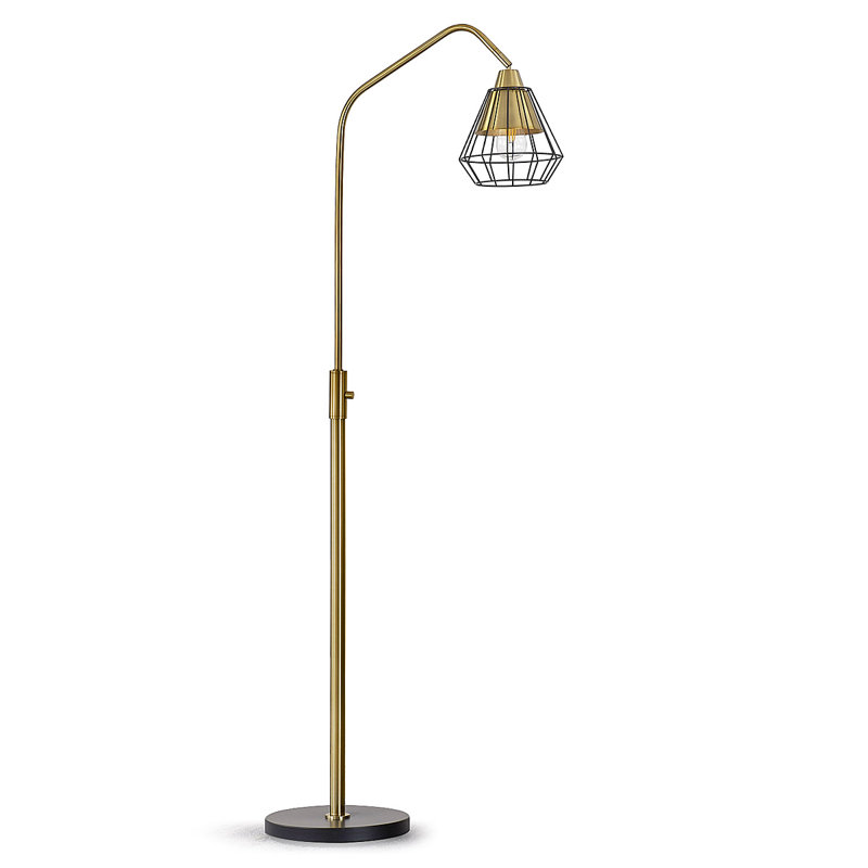 Lampe sur pied arquée 66 po Neale, Laiton antique / Bronze