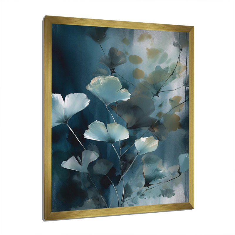 Rudaina Mystique de fougère II sur toile, H 44 po x l 34 po x P 1,5 po, Encadrement doré