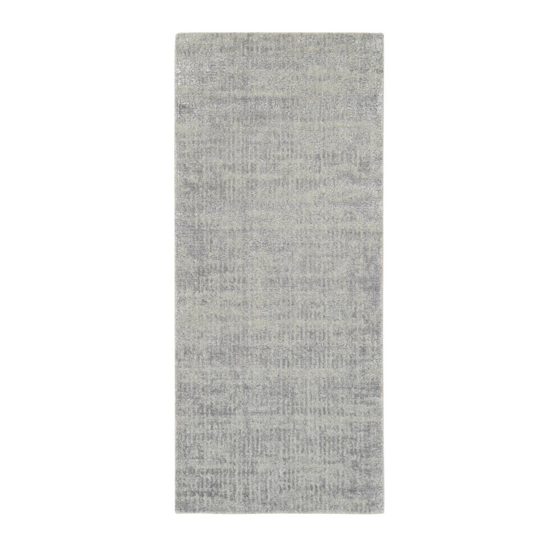 Ruksana One-of-a-Kind 2'6" X 6' Runner Area Rug Grey