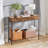 100Cm 2 Tier Rustic Console Table with 2 Drawers and Storage Shelf Entryway Living Room