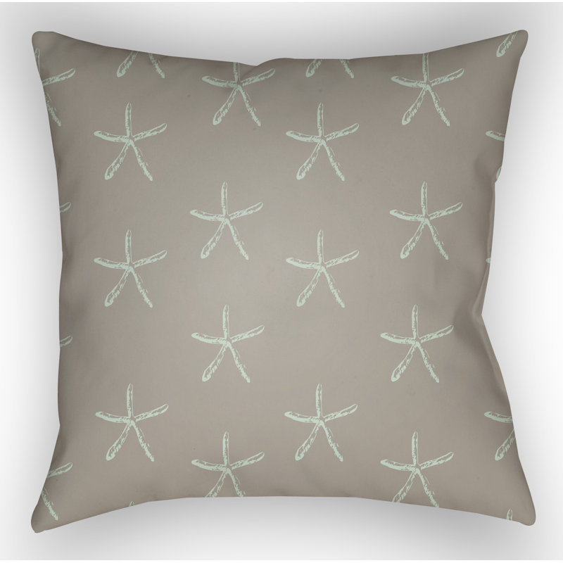 Outdoor Throw Pillow, 18" H x 18" W x 4" D, Brown