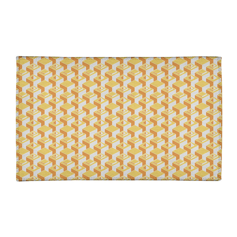 Tapis orange/jaune/gris clair skyscrapers, Rectangle 2 pi x 3 pi